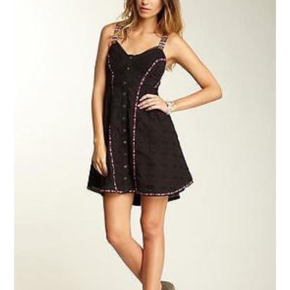 Free People black babydoll dress.  Size S.  NWT